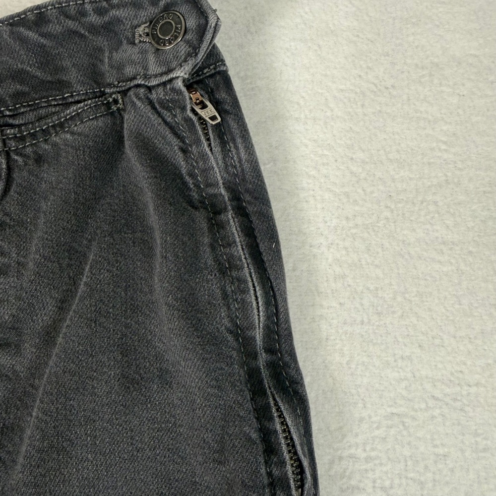 Pilcro Wide Leg Jeans Womens 4 Gray Cotton Blend Boho Flare High Low Hem Denim - Picture 6 of 12